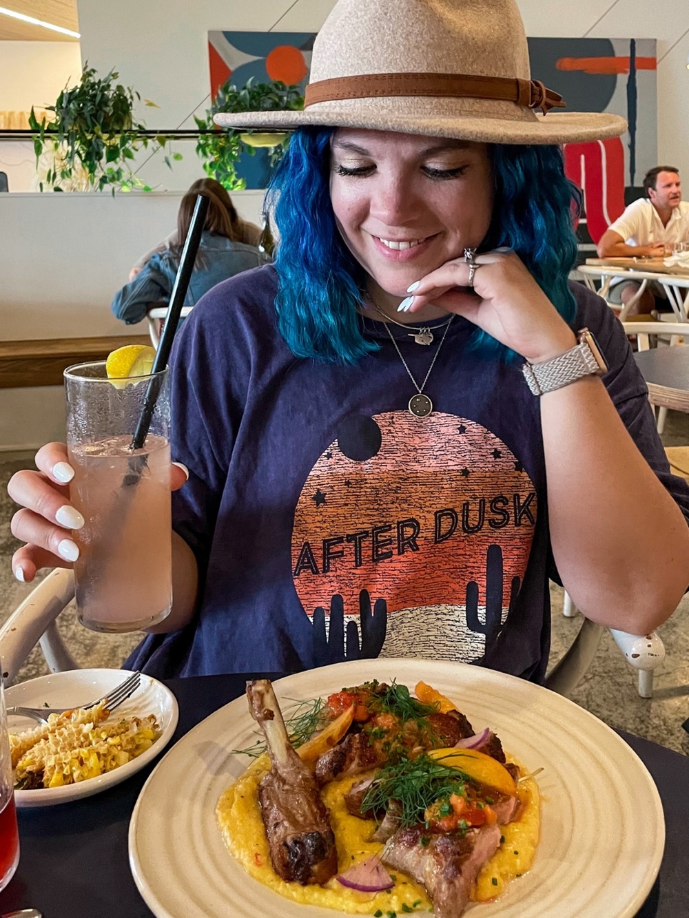 aerie Men's After Dusk Graphic Tee - Navy
